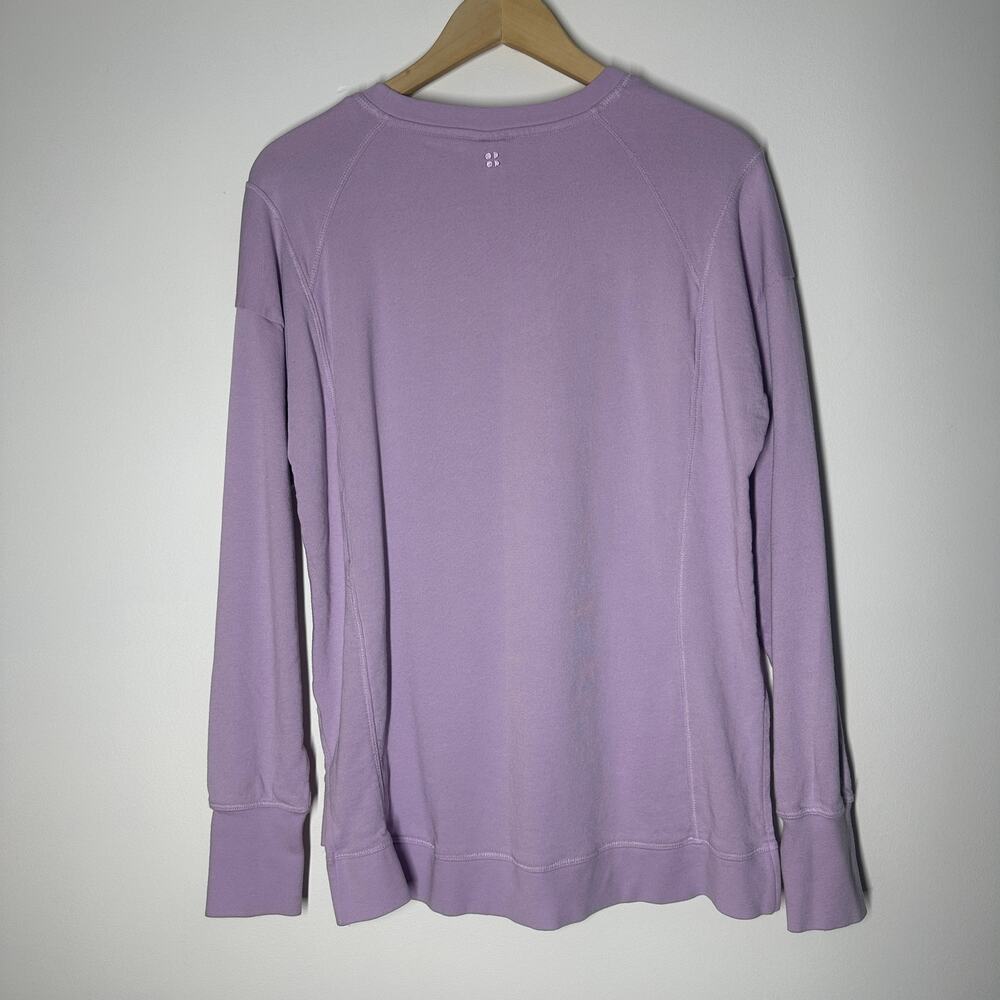 Sweaty Betty Pastel Lavender After Class Longline Sweatshirt Organic Cotton Sz M - Picture 7 of 11
